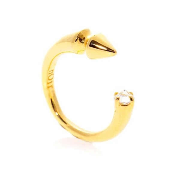 nOir Jewelry Orenda Spike Meets Stone Ring Gold Size 8 - Picture 1 of 6